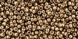 10 g TOHO Seed Beads 11/0 TR-11-PF593 - Permanent Finish - Galvanized Copper Rose (Almond) (A,C,D)