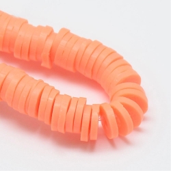 1 Strang Polyclay Katsuki Beads 6 mm - Coral