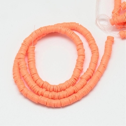 1 Strang Polyclay "Katsuki" Beads 6 mm - Coral