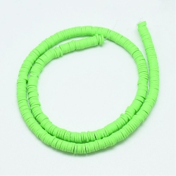 1 Strang Polyclay "Katsuki" Beads 6 mm - Lt Green