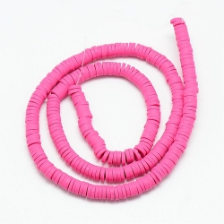 1 Strang Polyclay "Katsuki" Beads 6 mm - Hot Pink