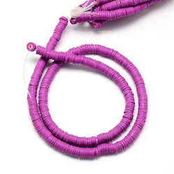 1 Strang Polyclay "Katsuki" Beads 6 mm - Med Orchid