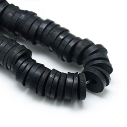 1 Strang Polyclay Katsuki Beads 6 mm - Black