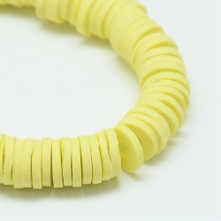 1 Strang Polyclay Katsuki Beads 6 mm - Champagne Yellow