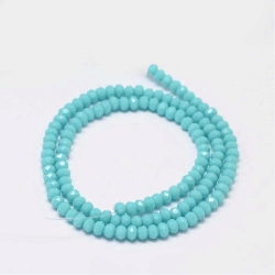 145 facetierte Rondelle 2*3mm Pale Turquoise
