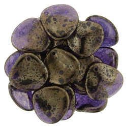 #15.00 25 Stck. Rose Petals 14*13mm - Tanzanite - Moon Dust