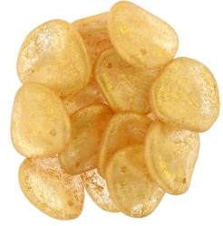 #11.02 25 Stck. Rose Petals 14*13mm - Crystal - Honey Shimmer