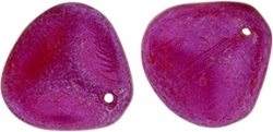 #12.01 25 Stck. Rose Petals 14*13mm -  Opalescent Ruby
