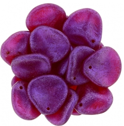 #12.01 25 Stck. Rose Petals 14*13mm - Opalescent Ruby