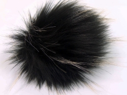 1 Stück Faux Fur PomPom - cream black