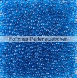 10 g TOHO Seed Beads 11/0 TR-11-1074 - Inside-Color Crystal/Deep Blue Lined (E)