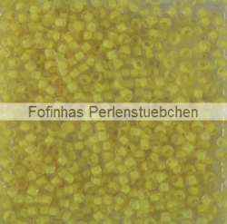 10 g TOHO Seed Beads 11/0 TR-11-0973 - Inside Color Frosted Crystal/Lt Yellow Lined (E)
