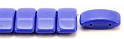 #04.00 - 10 Stück Zweiloch-Glasperle 9x17 mm - Opaque Sapphire