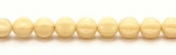 25 Stück Perlen Melone - Ø 6mm Opaque Beige