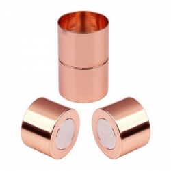 1 Magnet-Verschluss Ø 20x11mm zum Kleben - rosé goldfarben