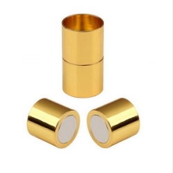 1 Magnet-Verschluss Ø 20x11mm zum Kleben - goldfarben