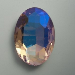 1 Glas-Oval Ø 30x20x8 mm - crystal AB