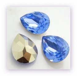 1 Resin Tear Stone, 18x25 mm - Air Blue