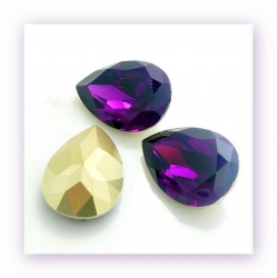 1 Resin Tear Stone, 18x25 mm - Violet