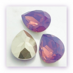 1 Resin Tear Stone, 18x25 mm - Cyclamen Opal