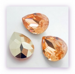 1 Resin Tear Stone, 18x25 mm - Peach