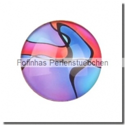 1 Stück Glascabochon Ø 25 mm Crystal mit Grafik verschiedene Varianten