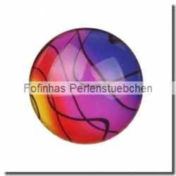 1 Stück Glascabochon Ø 25 mm Crystal mit Grafik verschiedene Varianten