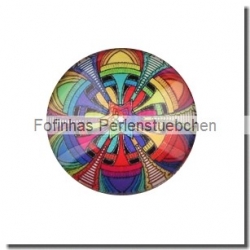1 Stück Glascabochon Ø 25 mm Crystal mit Grafik verschiedene Varianten