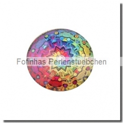 1 Stück Glascabochon Ø 25 mm Crystal mit Grafik verschiedene Varianten
