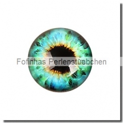 1 Stück Glascabochon Ø 30 mm Crystal mit Grafik "Auge" verschiedene Varianten