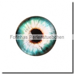 1 Stück Glascabochon Ø 30 mm Crystal mit Grafik "Auge" verschiedene Varianten