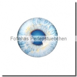 1 Stück Glascabochon Ø 30 mm Crystal mit Grafik "Auge" verschiedene Varianten