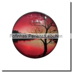 1 Stück Glascabochon Ø 30 mm Crystal mit Grafik "Spiegelung" verschiedene Varianten