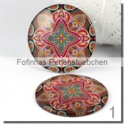 1 Stück Glascabochon Ø 58 mm Crystal mit Grafik verschiedene Varianten