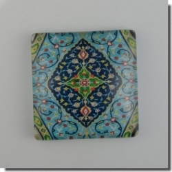 1 Stück Glascabochon Ø 25x25 mm Crystal mit Grafik verschiedene Varianten