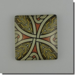 1 Stück Glascabochon Ø 25x25 mm Crystal mit Grafik verschiedene Varianten