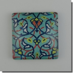 1 Stück Glascabochon Ø 25x25 mm Crystal mit Grafik verschiedene Varianten