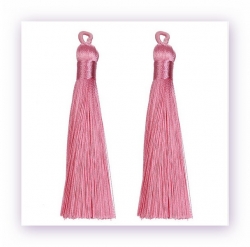 1 Stück Textil-Quaste (ca. 9,0cm) - mit Öse - pink