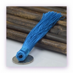 1 Stück Textil-Quaste (ca. 12,0cm) - zum Einkleben - sapphire blue