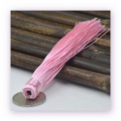 1 Stück Textil-Quaste (ca. 12,0cm) - zum Einkleben - rose
