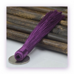 1 Stück Textil-Quaste (ca. 12,0cm) - zum Einkleben - purple