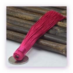 1 Stück Textil-Quaste (ca. 12,0cm) - zum Einkleben - magenta