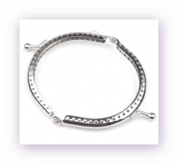 1 Taschenbügel 8*9 cm - platin