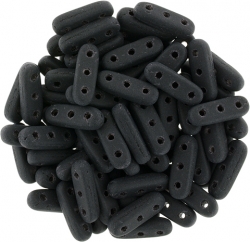 #02.01 - 25 Stück Beam Beads 3x10 mm - Jet matt