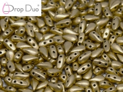 #00.03 - 25 Stück DropDuo Beads 3x6 mm - Aztec Gold