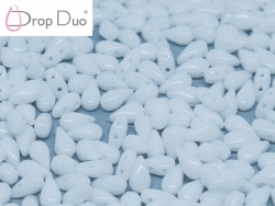 #02.00 - 25 Stück DropDuo Beads 3x6 mm - Chalk White