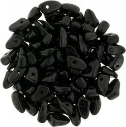 #02.00 - 25 Stück Prong Beads 3x6 mm - Jet