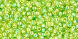 10 g TOHO Seed Beads 11/0 TR-11-0164 - Tr.-Rainbow Lime Green