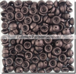 #04.08 - 50 Stück Teacup Beads 2x4 mm - Jet Dk Bronze Matte