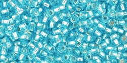 10 g TOHO Seed Beads 11/0 TR-11-0023 Silver-Lined Aqua (A,D)